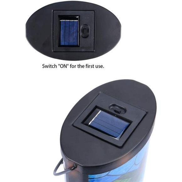 Hanging Solar Lantern Outdoor Decorative Waterproof LED Solar Hummingbird Lights - Picture 6 of 7